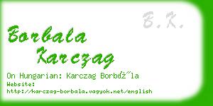 borbala karczag business card